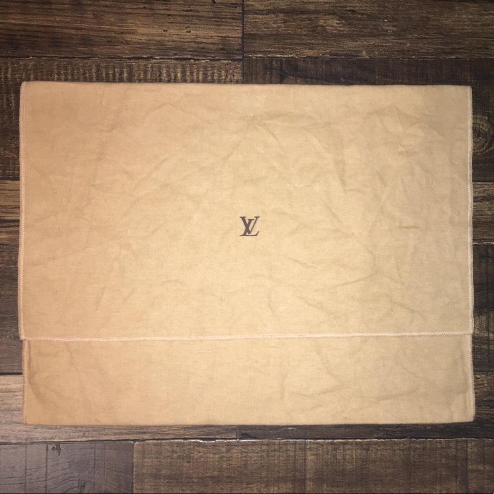 Auth LOUIS VUITTON LV Vintage FoldOver Protective Storage Cloth Sleeper Dust Bag